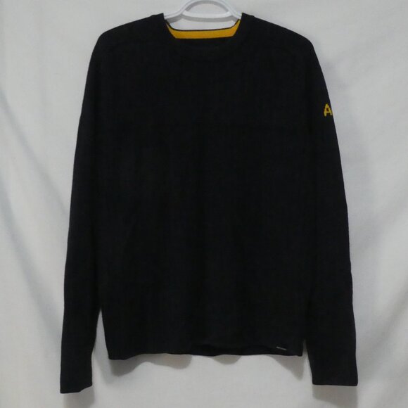 ABERCROMBIE & FITCH - A 92 | large | Classic Heavyweight Ribbed Navy Sweater - Picture 1 of 14